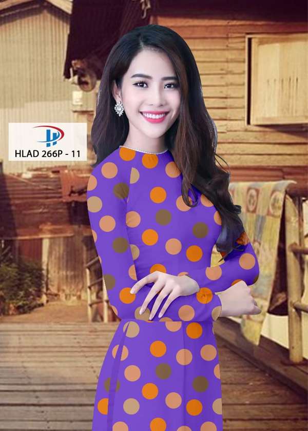 Vải Áo Dài Chấm Bi AD HLAD266P 14